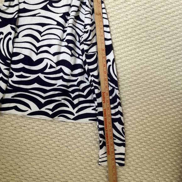 Lily Pulitzer Women’s XS Cotton Cardigan Pearly Buttons Navy White Geometric - Picture 7 of 9